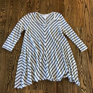 Striped, flowy maternity top